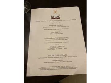 Charlie Palmer Steak Reno menu photo