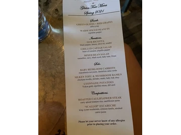Charlie was a sinner. menu photo