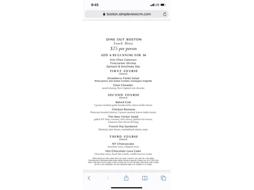 Chart House menu photo