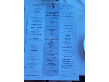 Chart House menu photo