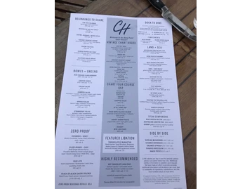 Chart House menu photo