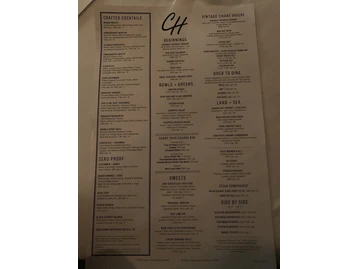 Chart House menu photo