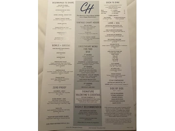 Chart House menu photo