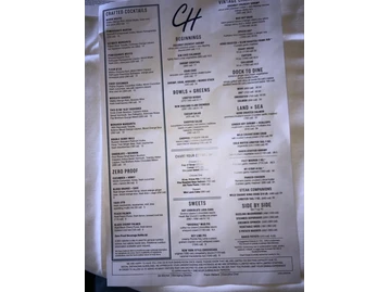 Chart House menu photo