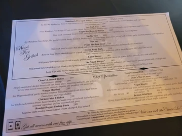 Chase's La Verne menu photo