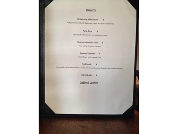 Chateau West menu photo