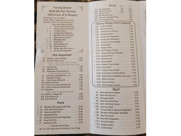 Cherry Village Asian Grill menu photo