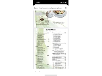 Cherry Village Asian Grill menu photo