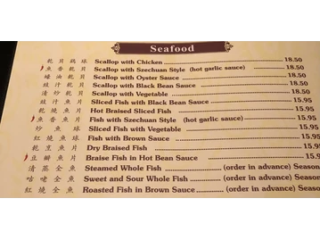 Chester's Asia Chinese Restaurant menu photo