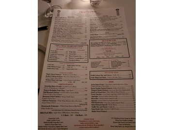Chicago Chop House menu photo