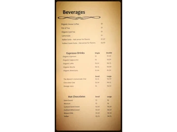 Chocolate Maven menu photo