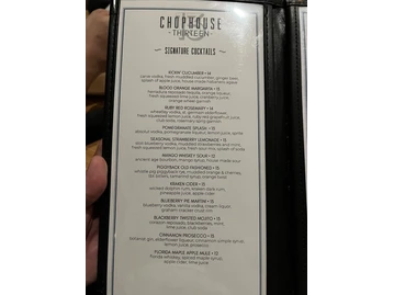 ChopHouse Thirteen menu photo