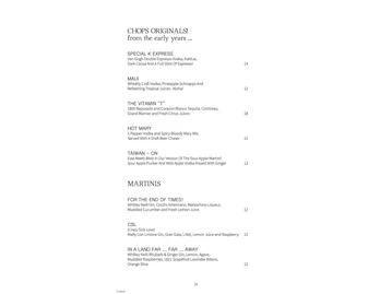 Chops City Grill menu photo