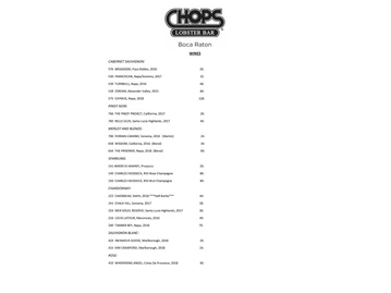 Chops Lobster Bar menu photo