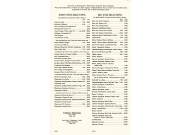 Christo's menu photo