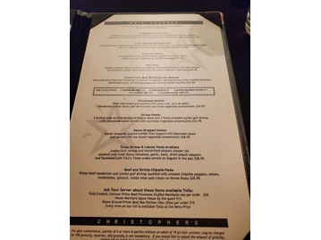 Christopher's World Grille menu photo