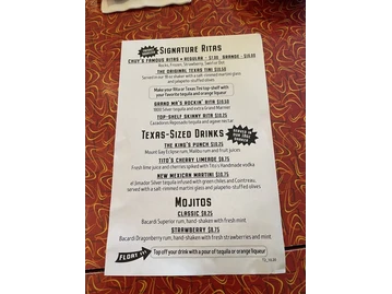 Chuy's menu photo