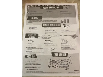 Chuy's menu photo