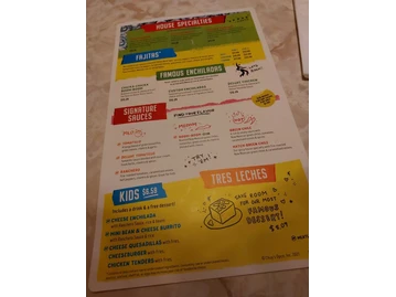Chuy's menu photo