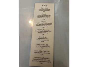 Ciao italian restaurant menu photo