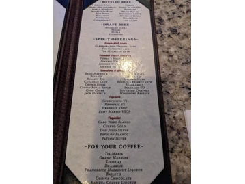Ciao italian restaurant menu photo