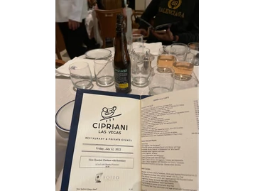 Cipriani menu photo