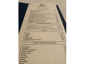 Cipriani menu photo