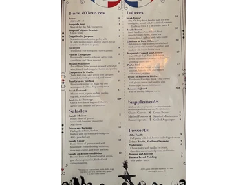 Circa 1875 menu photo