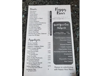 Ciro's menu photo