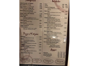 Ciro's menu photo