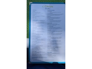 Citron Bistro, Vero Beach menu photo