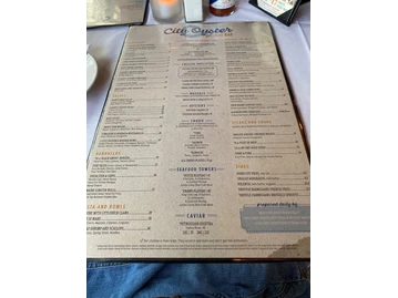 City Oyster & Sushi Bar menu photo