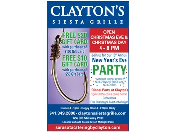 Clayton's Siesta Grille menu photo