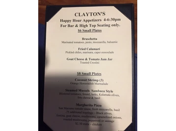 Clayton's Siesta Grille menu photo