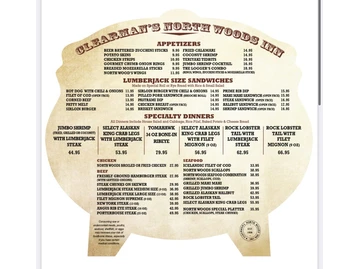Clearman's North Woods Inn, La Mirada menu photo