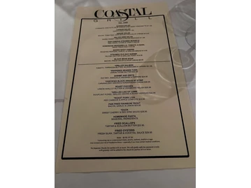 Coastal Grill menu photo