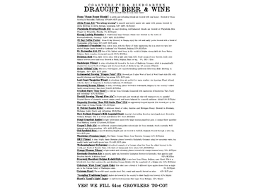Coasters Pub & Biergarten menu photo