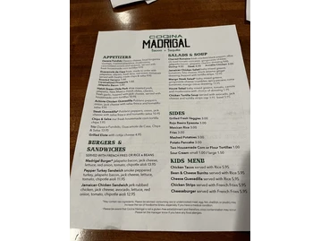 Cocina Madrigal Tacos + Tequila menu photo