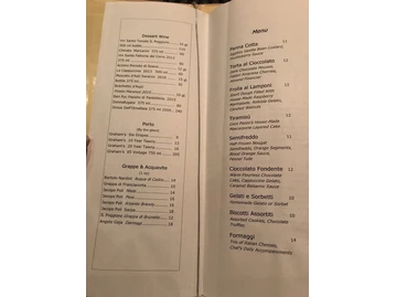 Coco Pazzo menu photo