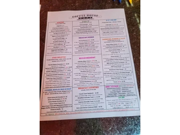 Coffee House Cafe menu photo