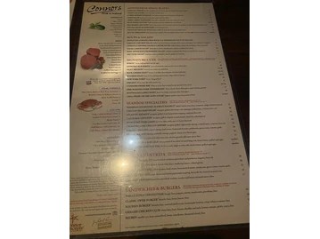 Connors Steak & Seafood menu photo