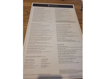 Cooper's Hawk Winery & Restaurant menu photo