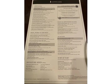 Cooper's Hawk Winery & Restaurants menu photo