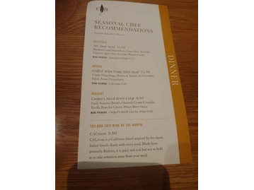 Cooper’s Hawk Winery & Restaurants menu photo