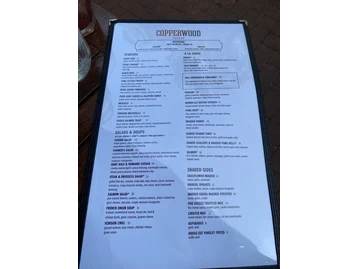 Copperwood Tavern menu photo