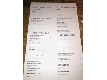 Corinne Restaurant menu photo