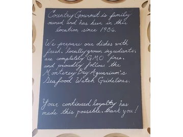 Country Gourmet menu photo