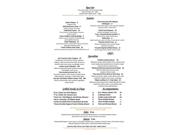 Creed's Seafood & Steaks menu photo
