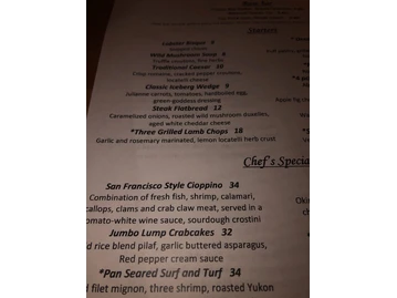 Creed's Seafood & Steaks menu photo