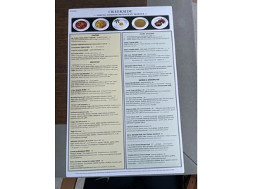 Creekside American Bistro menu photo